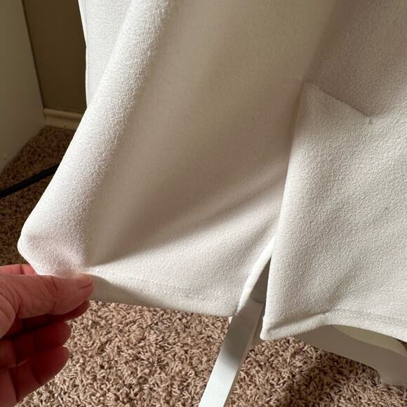 GLAMOUR - White Size 12 Day or Evening Dress. Double lined Washable. NWOT - Picture 11 of 16